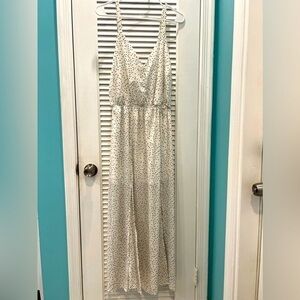 NWT White and black polka dot dress